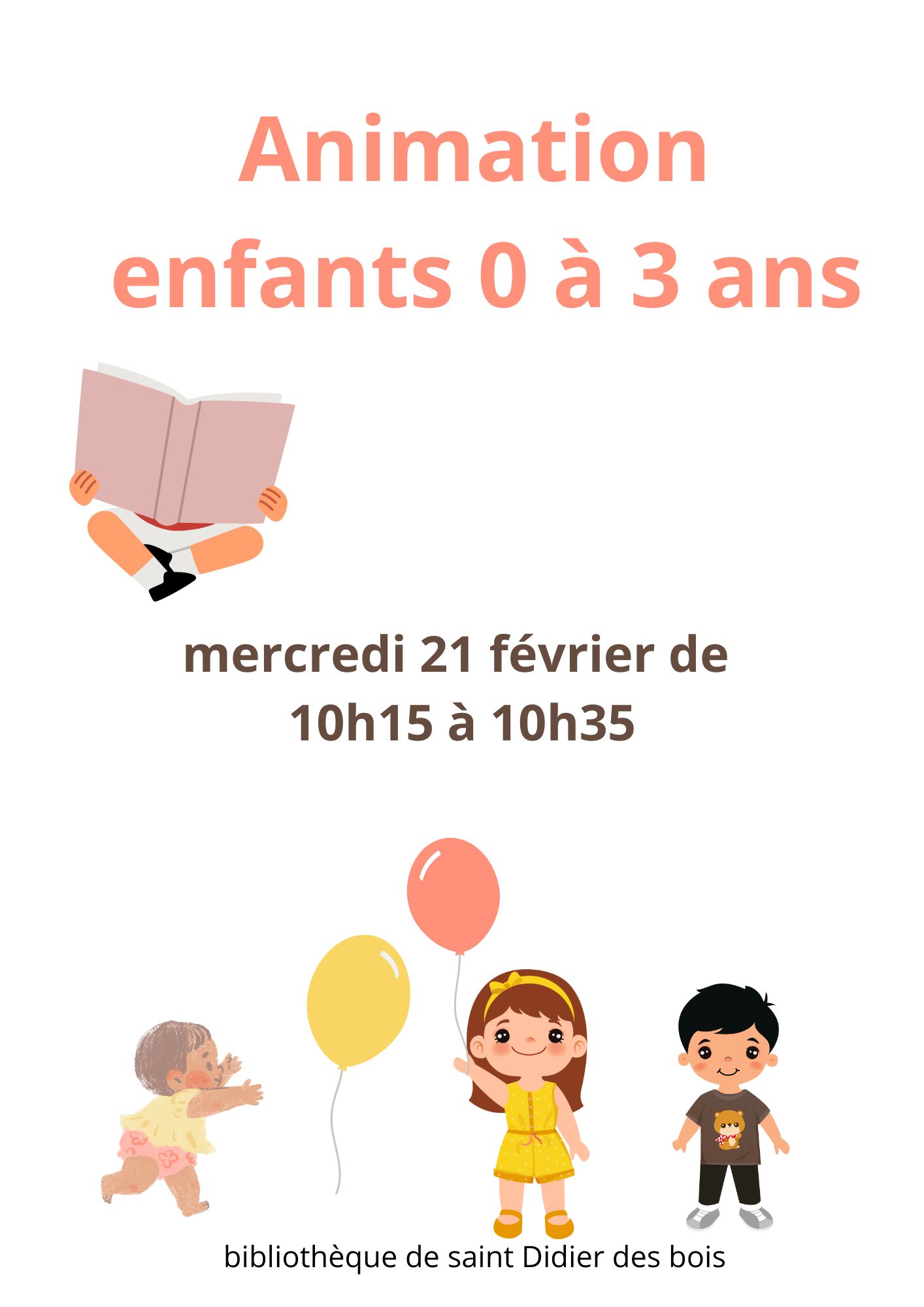 animation 0 à 3 ans le 21 février 24